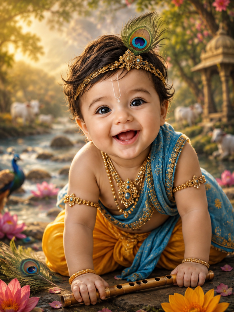 Baby krishna Capcut template 